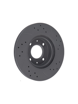 Диск тормозной передний перфорированный PRO-LINE с покрытием комплект HYUNDAI GETZ 02-11 GANZ GIJ10093S