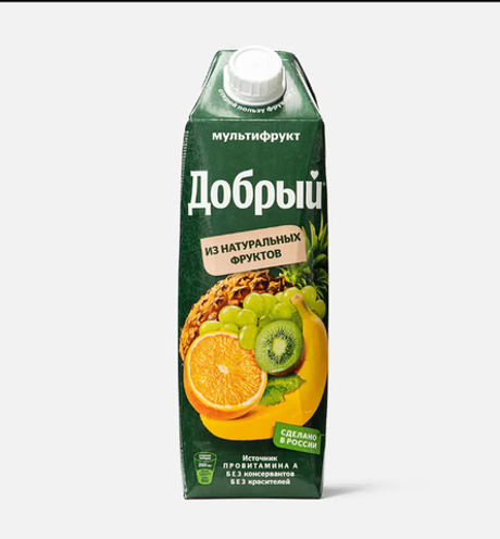Добрый сок "Мультифрукт" 1,0 л. (12 шт. в упаковке)
