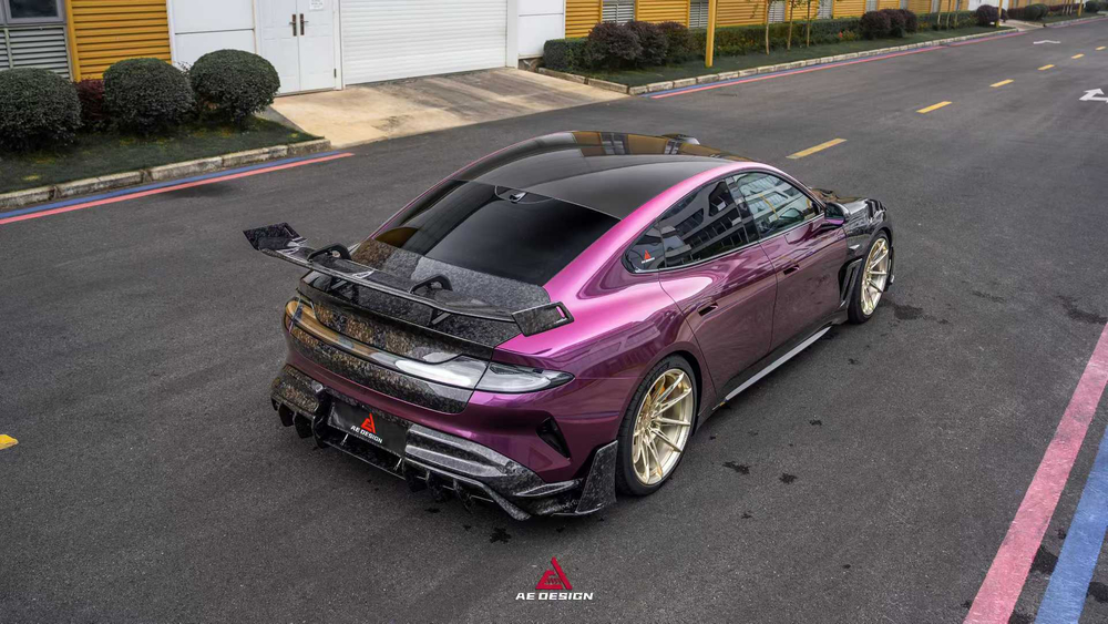 Обвес из кованого карбона для Xiaomi SU7 Ultra 2024+ Ксяоми губа капот боковые юбки задний диффузор