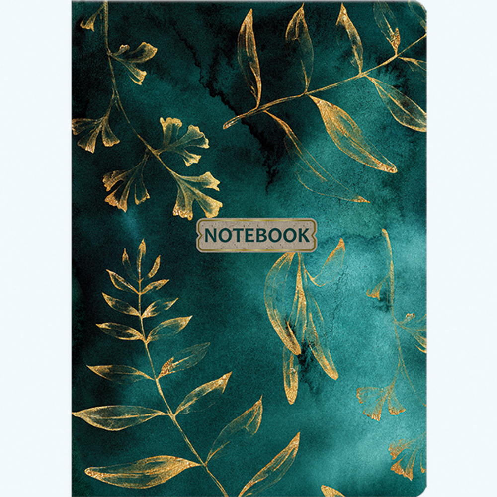 Блокнот "Gold floral pattern" А5 96 листов книжный переплет, сшивка