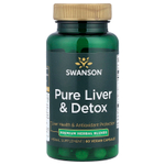 Swanson, Pure Liver & Detox, средство для детоксикации, 60 веганских капсул