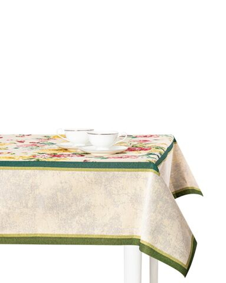 Скатерть прямоугольная 140х260см Mix&Match Home Королевский пион бежевая