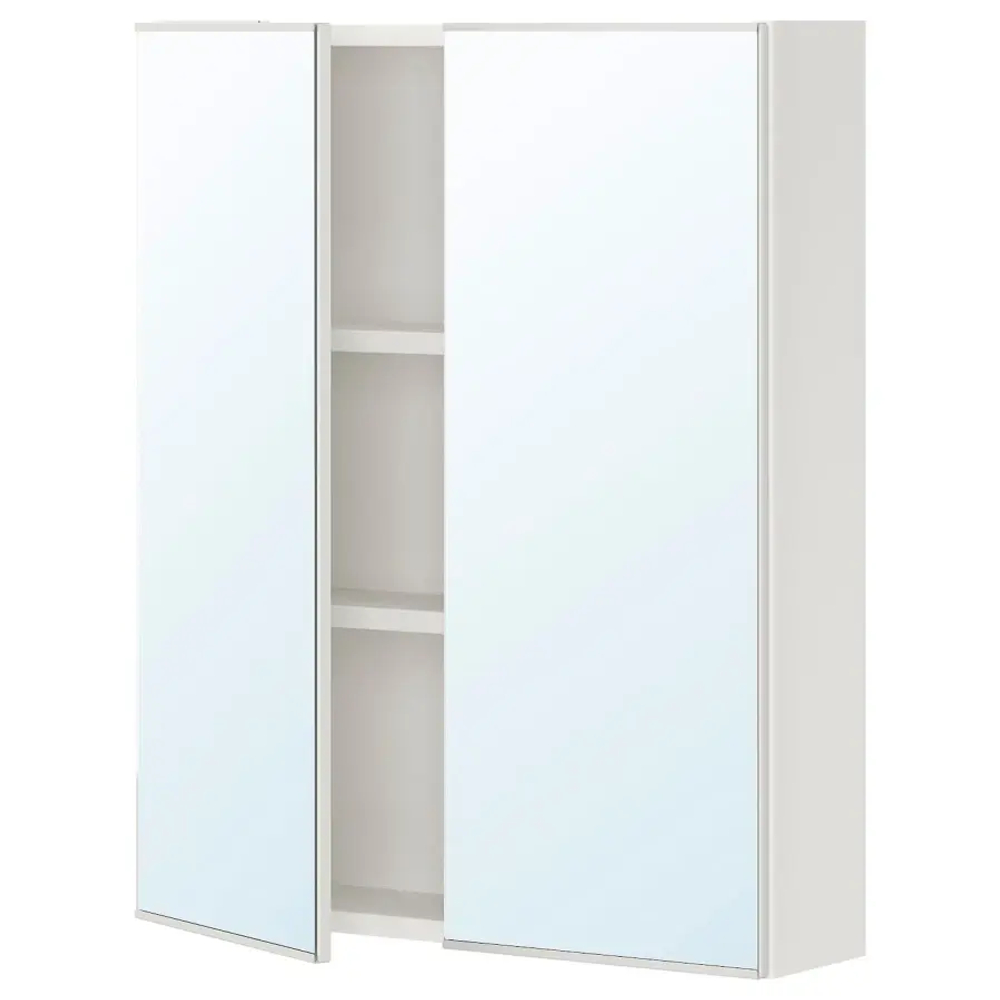 Настенный шкаф для ванной комнаты - ENHET IKEA/ ЭНХЕТ ИКЕА, 60х75х17 см, белый