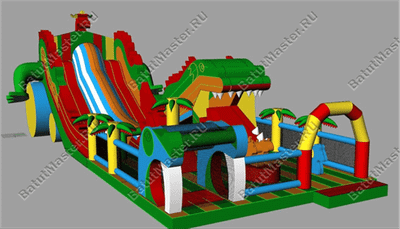 Большая и высокая горка "Змей Горыныч 3" 17*10*9 м