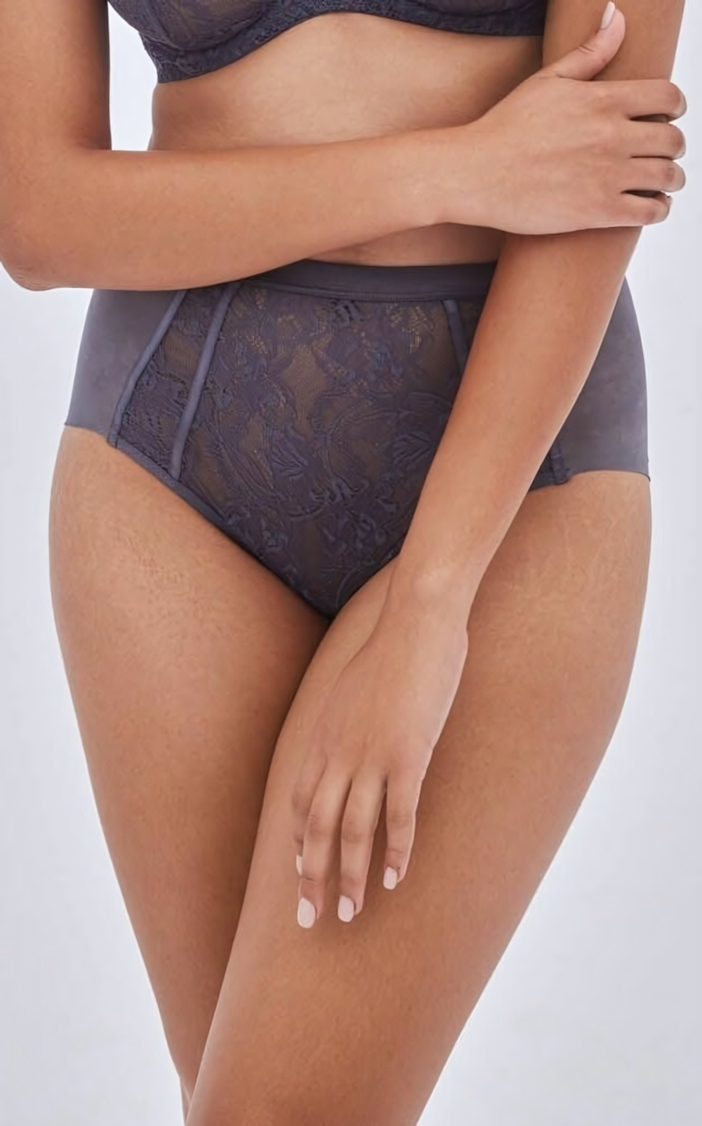 Серые высокие трусики-слипы Chiara (Размер: 44) (Цвет: серый)