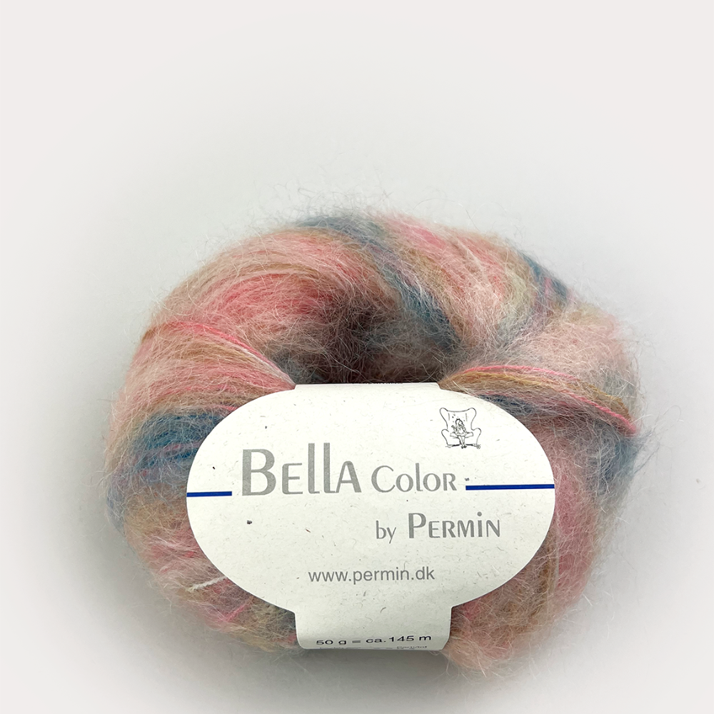 Пряжа для вязания Bella Color 883160, 75% мохер, 20% шерсть, 5% полиамид (50г 145м Дания)