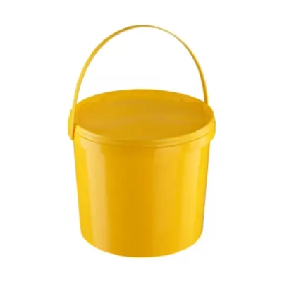 Контейнер для утилизации органических отходов КМ-Проект класс Б 10 л, высота 225 мм, желтый, с ручкой одноразовый