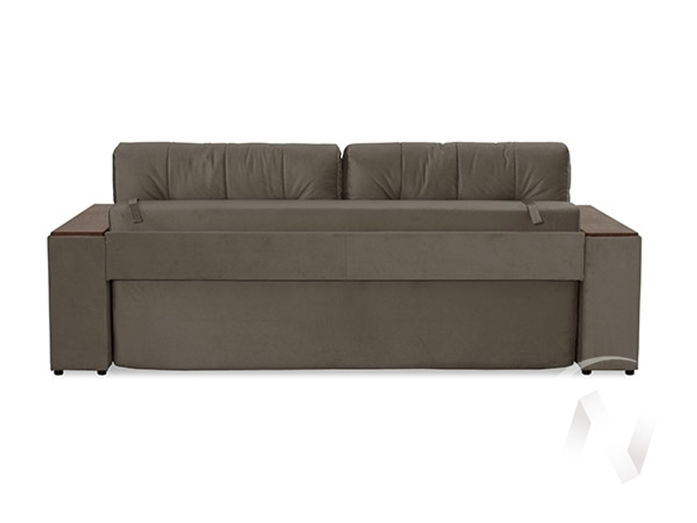 Диван прямой Элегант БД (2022) ДЕКОР ВЕНГЕ/GROUND 06 (песочно-серый)