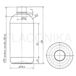 Флакон ПЭТ 250 мл (24) Омега Прозрачный