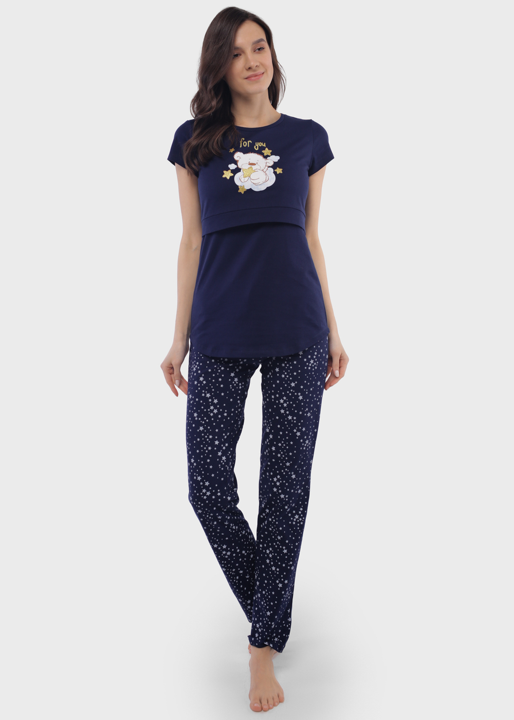 Комплект для роддома “Стивен” синие звезды