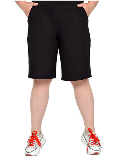 Шорты из футера чёрные