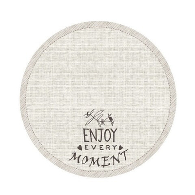 Сервировочная салфетка круглая 36 см Лен