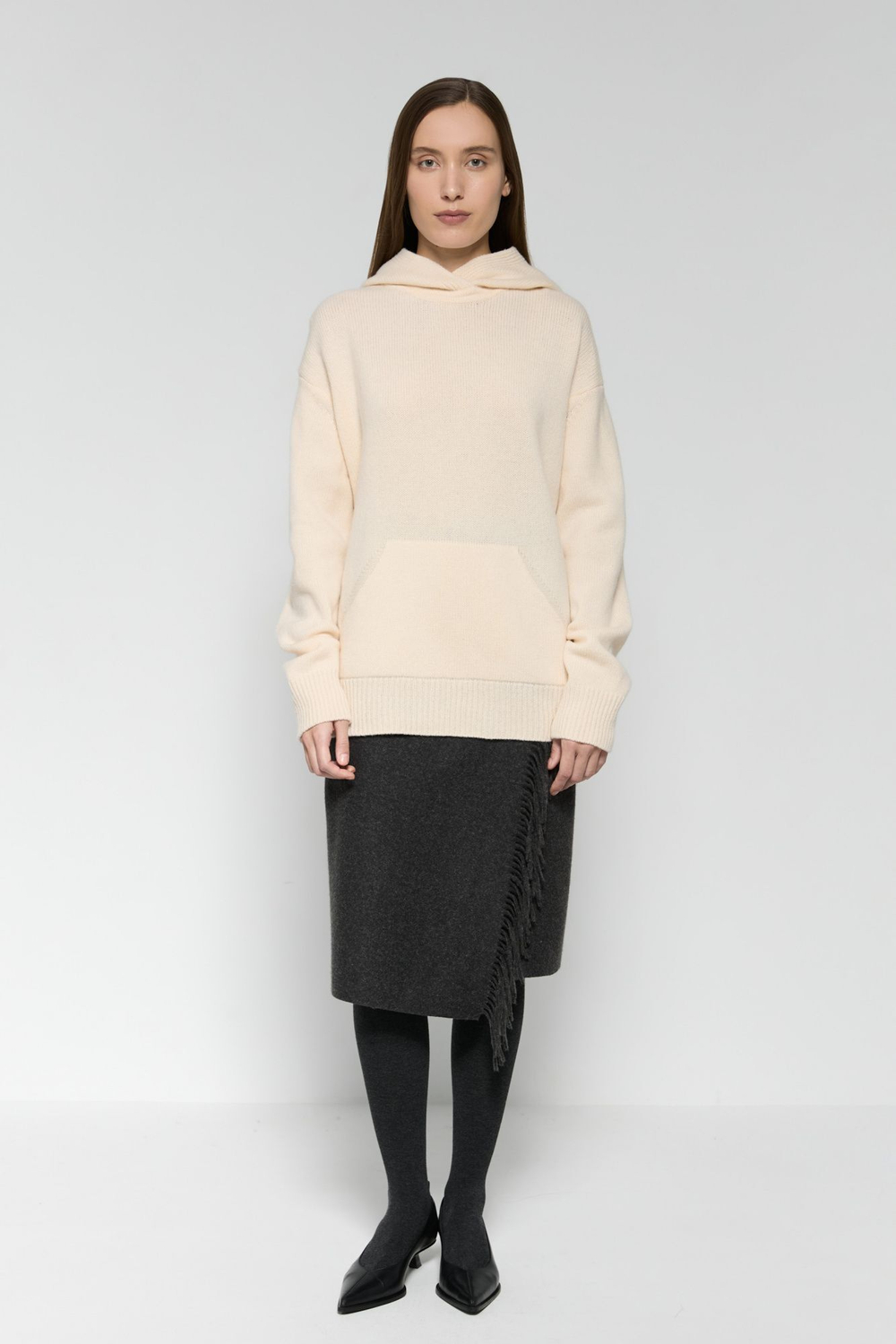 Худи  из объемной шерсти