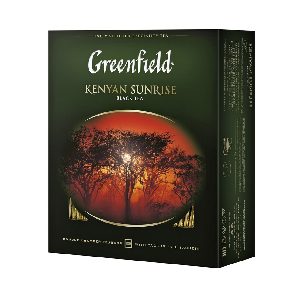 Чай черный в пакетиках Greenfield Kenyan Sunrise, 100 пак