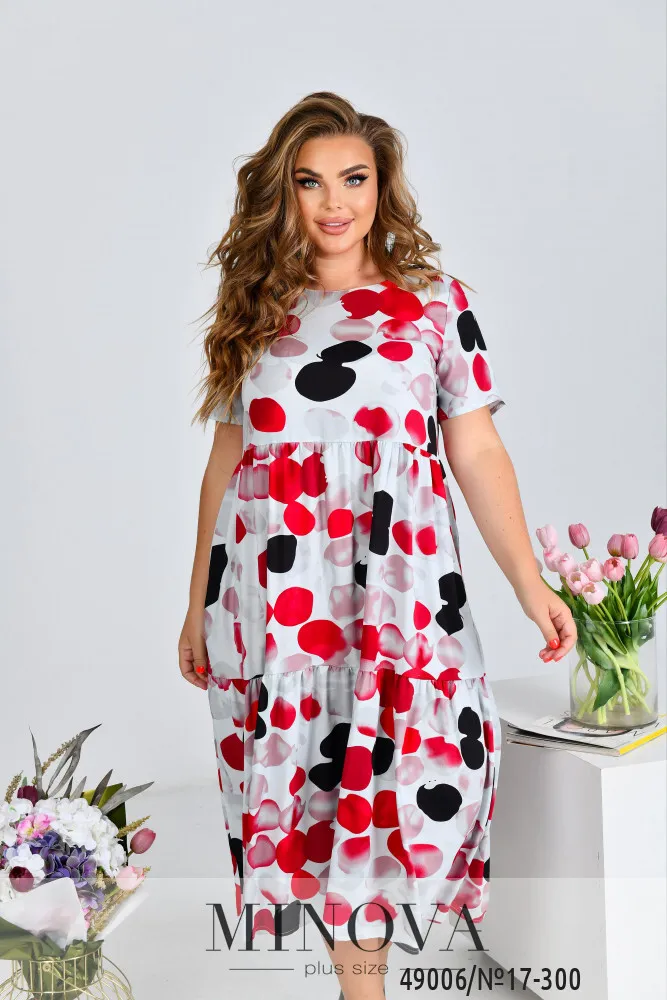 Платье 17-300-красный Minova