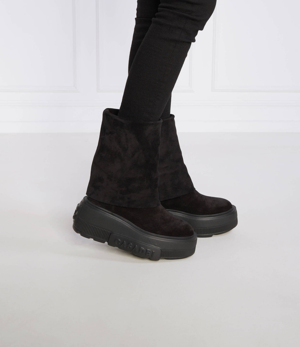 Кожаные ботильоны на платформе nexus Casadei - черный(2S227T070NRENNA)