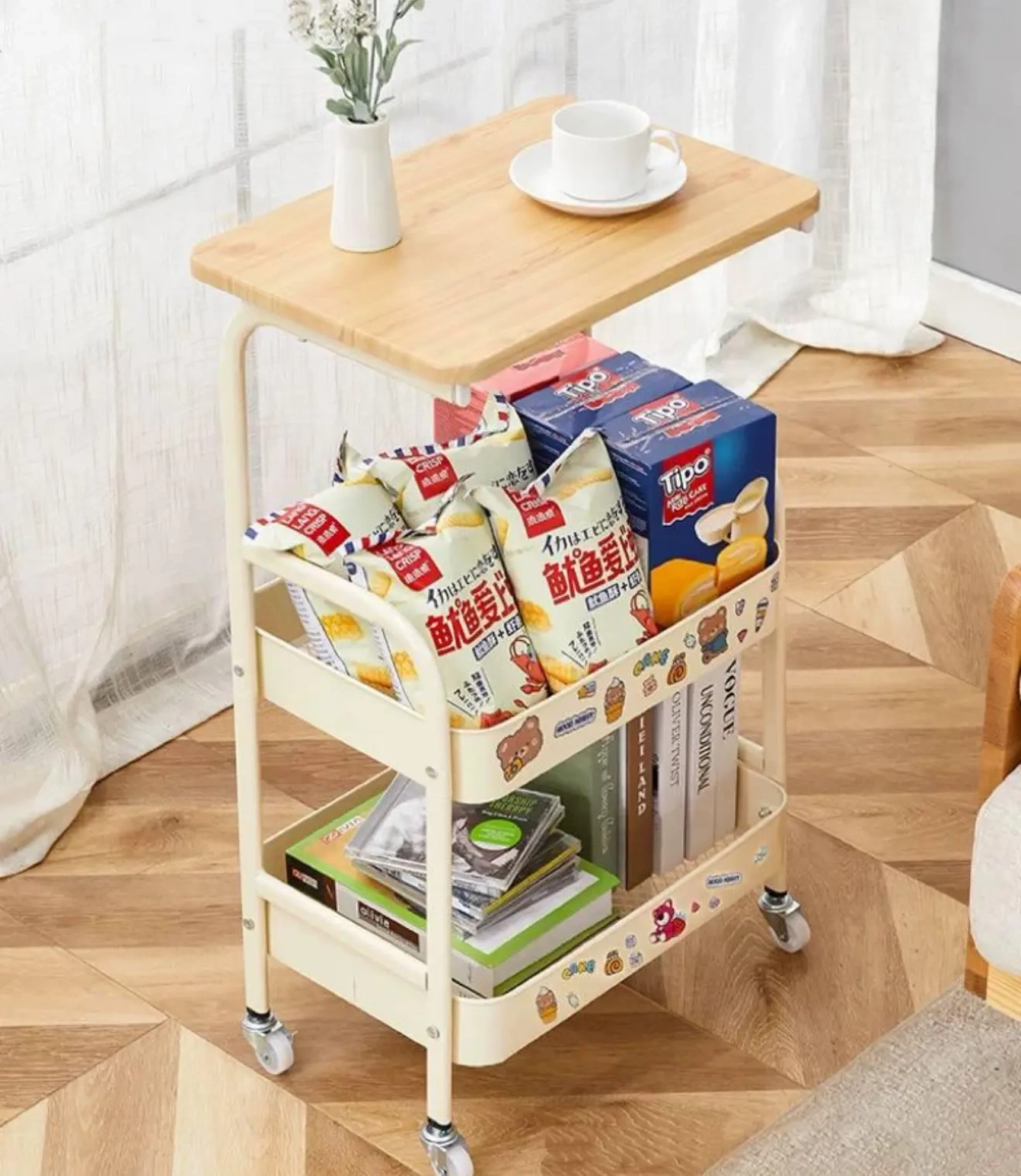 Этажерка на колесиках со столешницей
