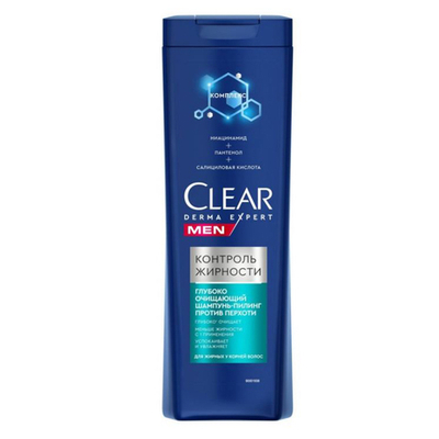 CLEAR MEN Контроль жирности 380мл.