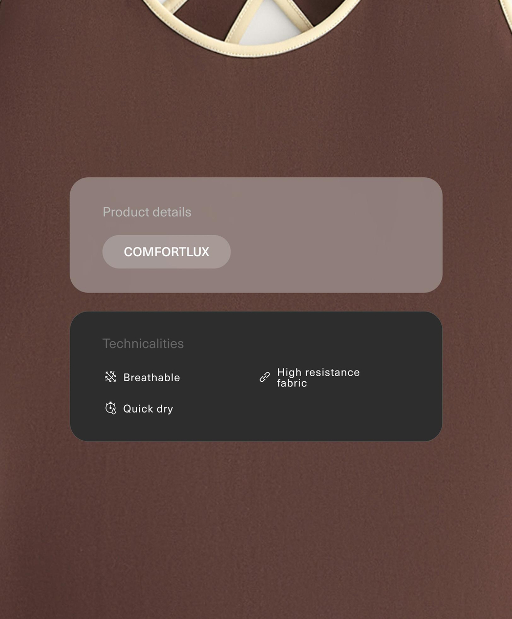 Oysho Длинный комбинезон Comfortlux Piping, коричневый