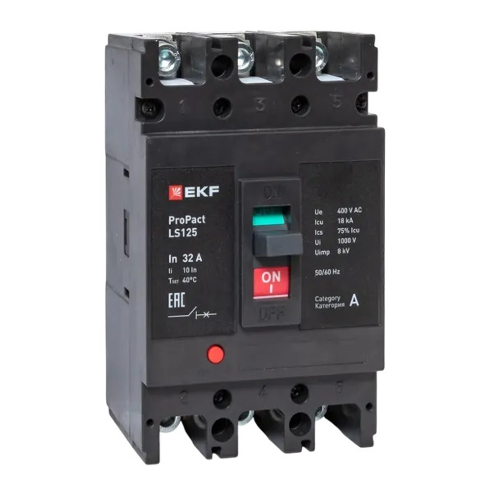 Автоматический выключатель в литом корпусе  EKF mccb-125-18-3-32-ls