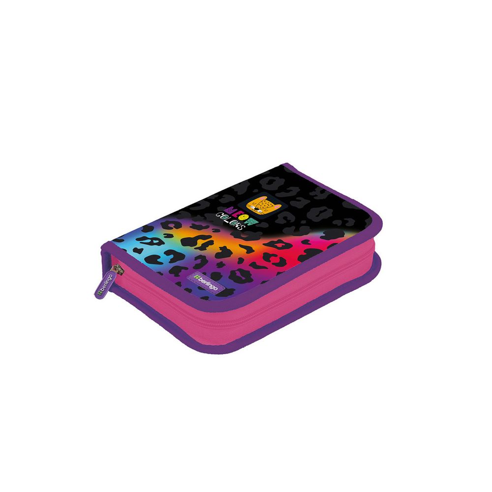 Пенал 1 отделение 200х140х40 Berlingo Meow colors, откидная планка, ткань