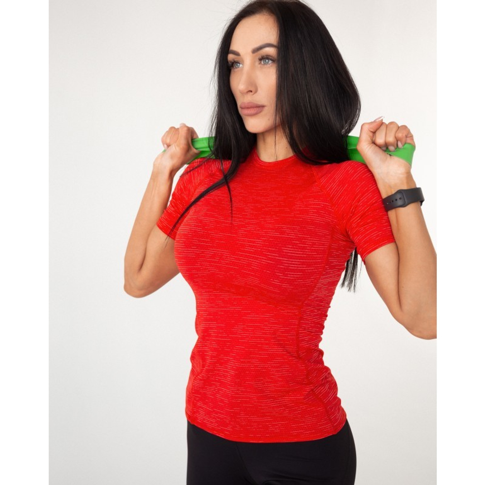 Футболка женская Lion gym MAXI PERFORATION T-SHIRT RED