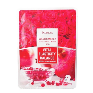 Тканевая маска c экстрактом розы и граната DEOPROCE Vital Elasticity Balance Rose&Pomegranate