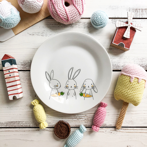 Тарелка bunny 20 см фарфор