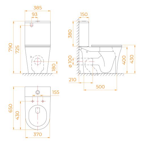 Унитаз с бачком напольный RGW SW-04