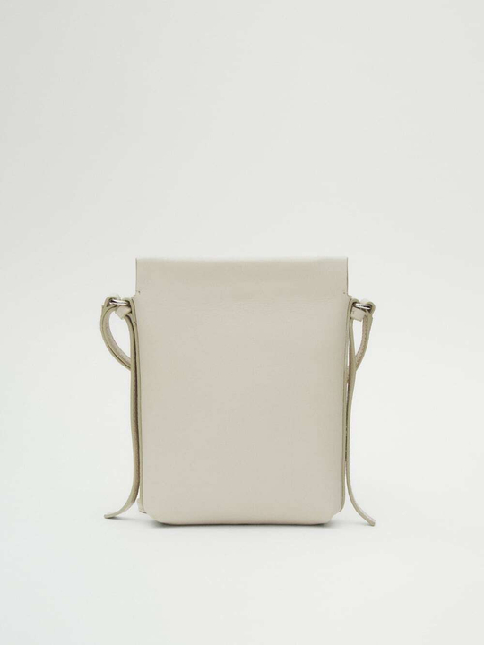 Massimo Dutti Небольшая сумка из кожи наппа, белый
