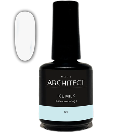 Камуфлирующая крепкая каучуковая база HARD Nail ARCHITECT 20 ICE MILK Base Camouflage 15 ml
