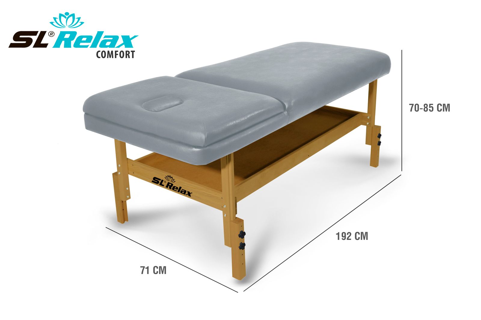 Массажный стол Relax Comfort серая.кожа фото №2