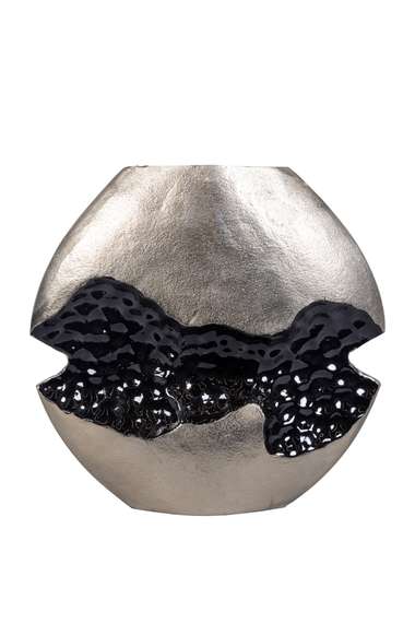 Ваза для цветов "Абстракция" большая серебро