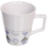 Чайный набор 12 предметов «Geometry» (6кружек 130мл+6блюдец) на бамбуковой подставке