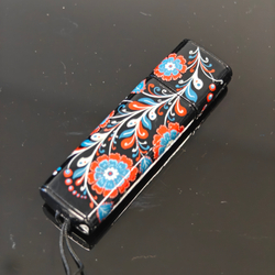 Флешка USB в футляре с ручной росписью "Цветы России"