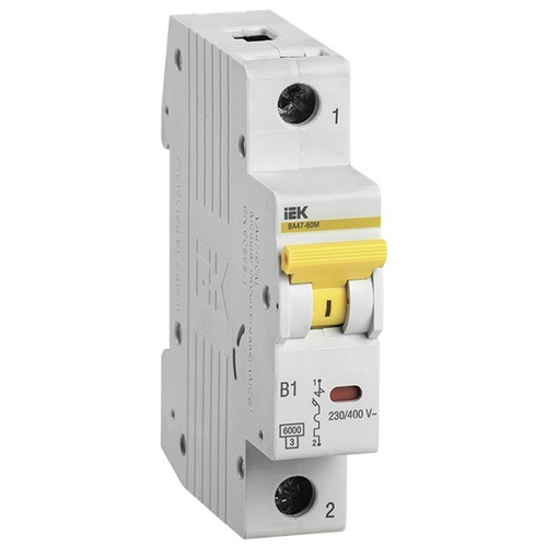 Автоматический выключатель ВА 47-60M 1Р 10А 6 кА характеристика С ИЭК (автомат электрический) MVA31-1-010-C