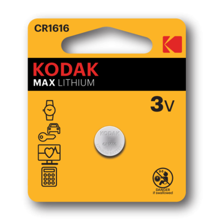 Батарейки Kodak CR1616-1BL MAX Lithium