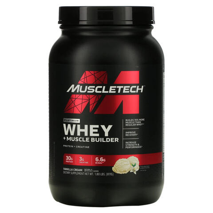 MuscleTech, Platinum Whey + Muscle Builder, тройной шоколад, 817 г (1,8 фунта)