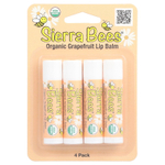 Sierra Bees, органические бальзамы для губ, грейпфрут, 4 тюбика по 4,25 г (0,15 унции)