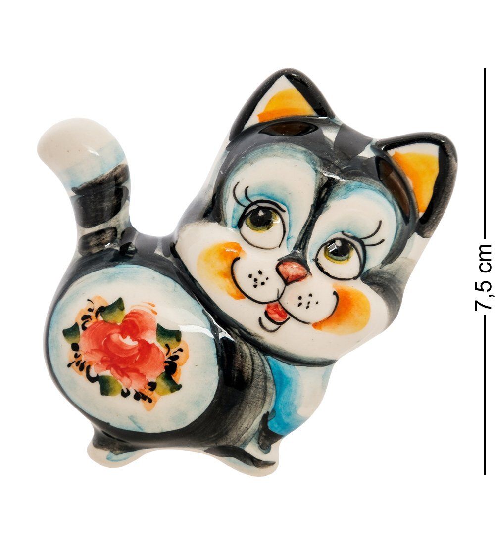 ГЛ- 525 Магнит «Кот-Фантик» цв. (Гжельский фарфор)