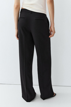 Massimo Dutti Свободные брюки прямого кроя, черный