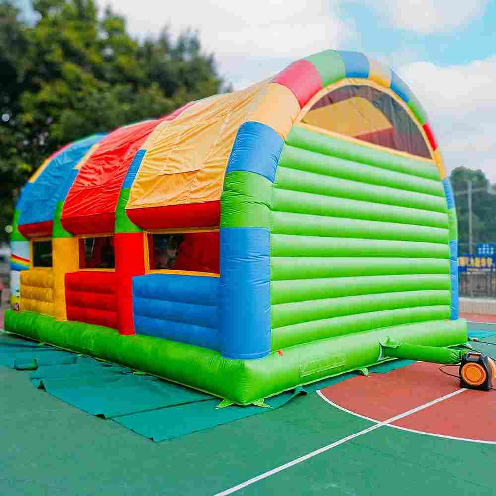 Коммерческий надувной батут «Зверята с крышей 2» без горки, 8*6*5 м