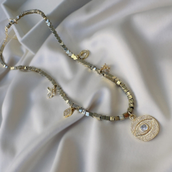 Колье "Око защитника" с гематитом