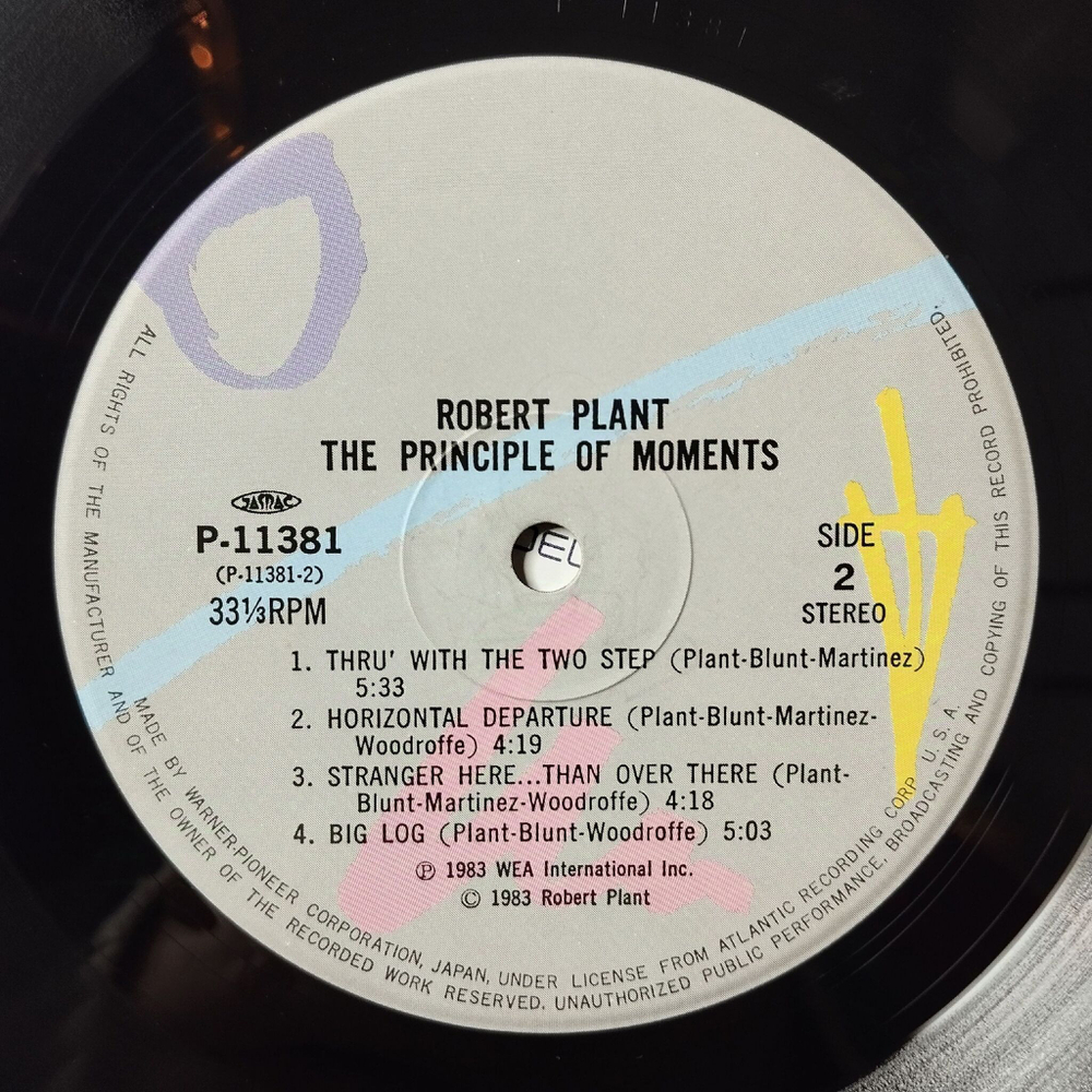 Винтажная виниловая пластинка LP Robert Plant The Principle Of Moments (Japan 1983) (Obi) In The Mood