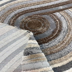 Ковер Safir 00835C Grey/Brown Круг