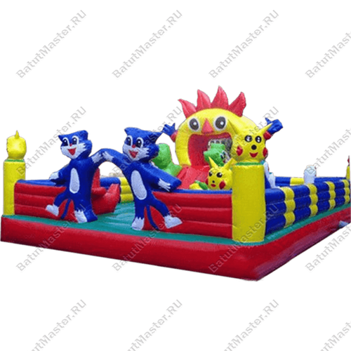 Коммерческий надувной батут "Котики встречают"
