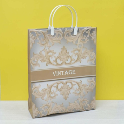 Пакет 30*40+10см из мягкого пластика "Винтажный"