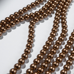Хрустальный жемчуг, оттенок "Bronze", шар 6мм, улучшенное покрытие
