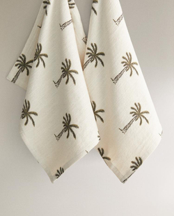 ZARA HOME КУХОННОЕ ПОЛОТЕНЦЕ С ПРИНТОМ (НАБОР ИЗ 2 ШТ.),