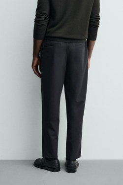 ZARA БРЮКИ REGULAR FIT КОМФОРТНОЙ ПОСАДКИ, МОРСКОЙ СИНИЙ